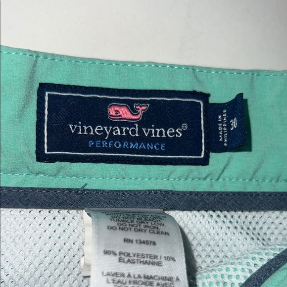 Vineyard Vines 8" Performance Breaker Short 10% Spandex Mint Green Size 30 - Picture 2 of 4